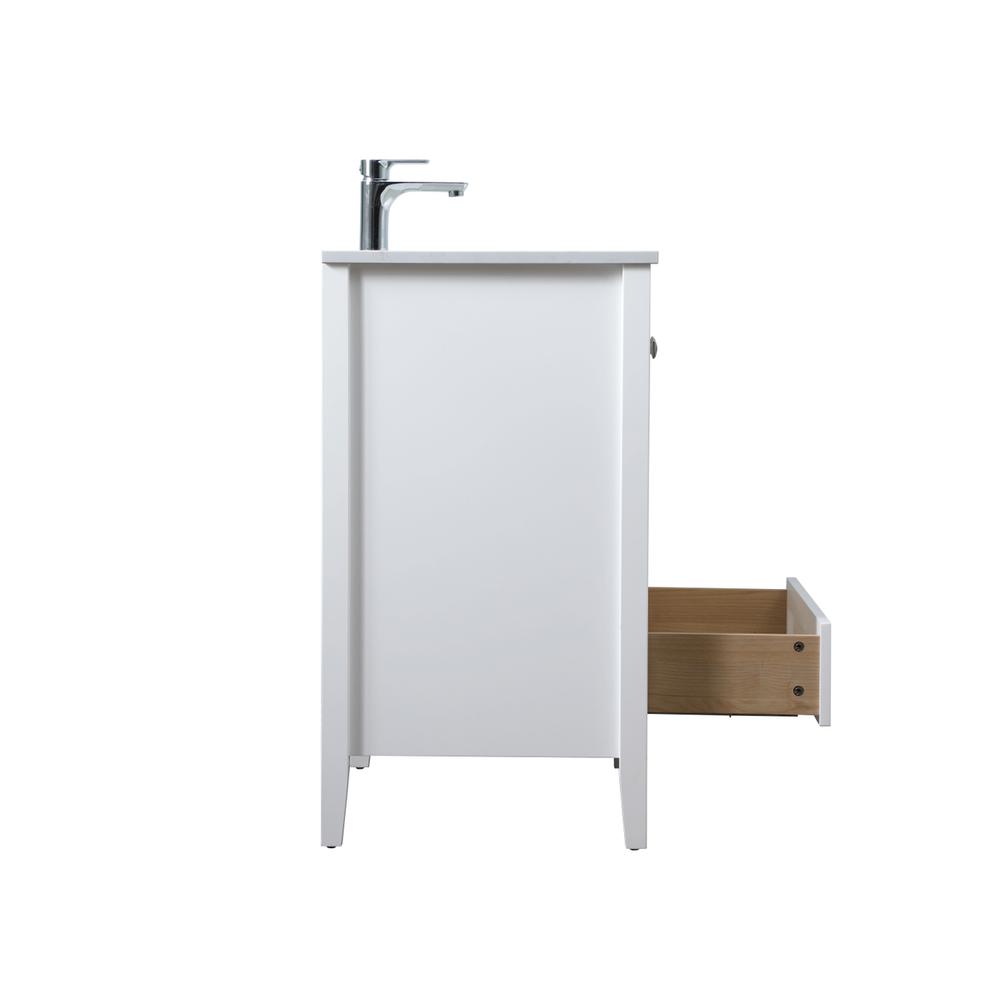 30 Inch SIngle Bathroom Vanity In White. Picture 10
