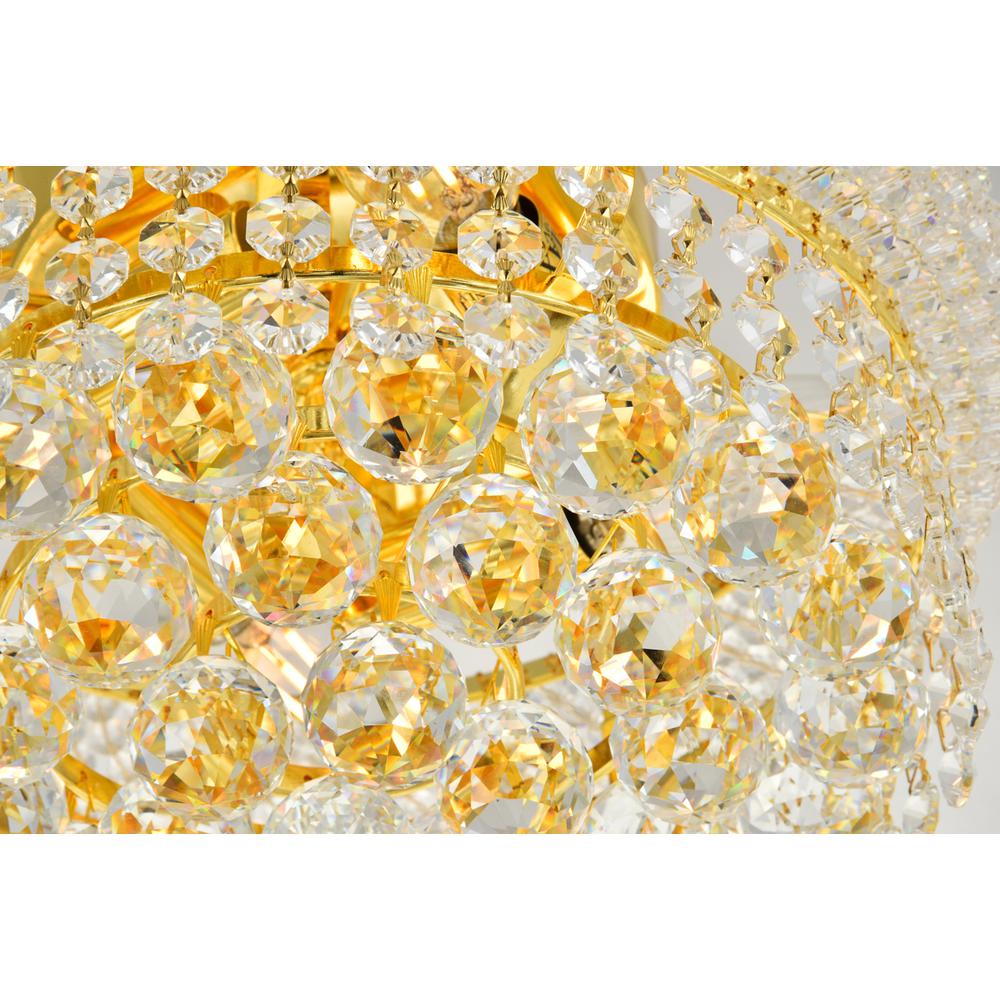 Primo 4 light Gold Flush Mount Clear Royal Cut Crystal. Picture 4