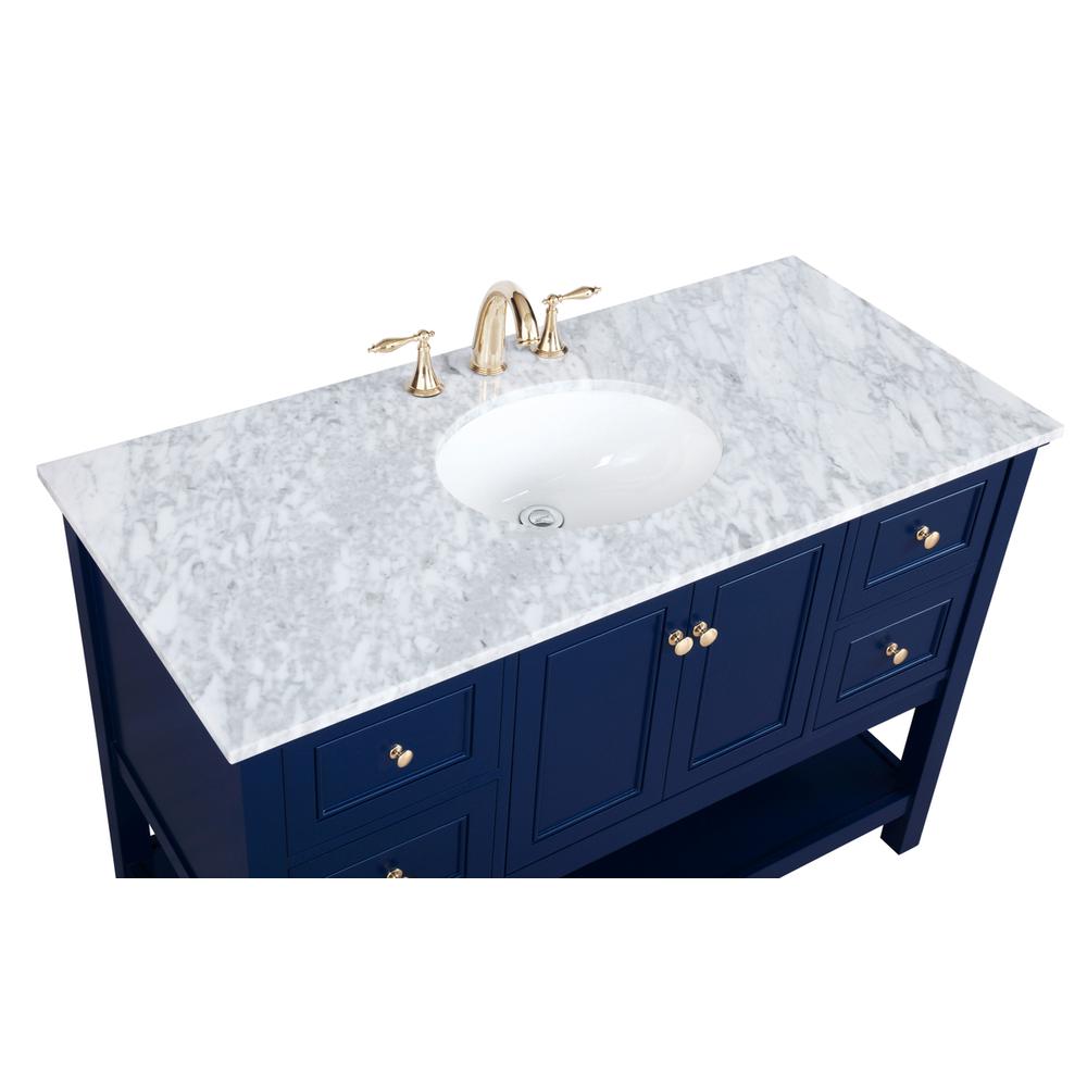 48 inch Single bathroom vanity in Blue. Picture 10