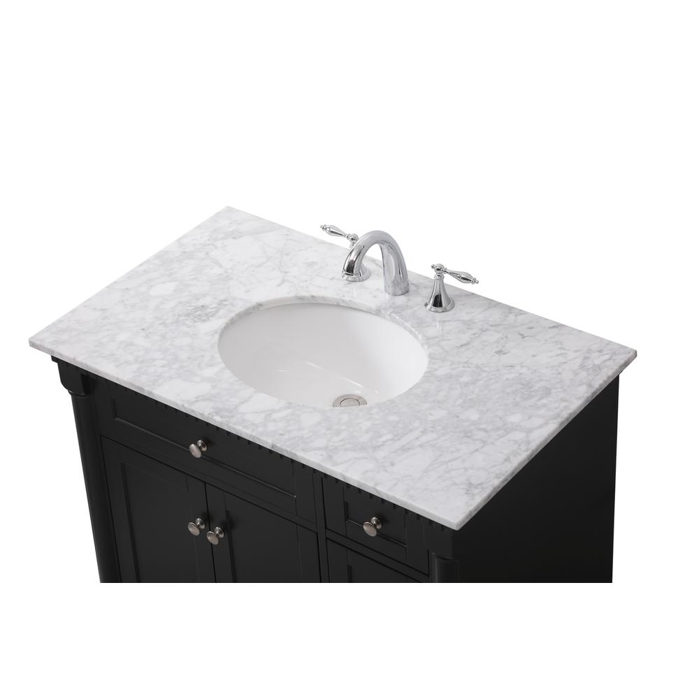 36 inch Single bathroom vanity set in black. Picture 10