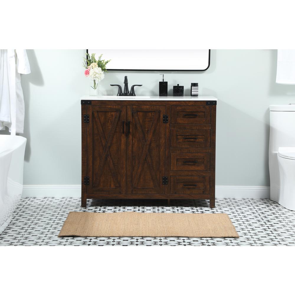 42 inch Single bathroom vanity in expresso. Picture 14