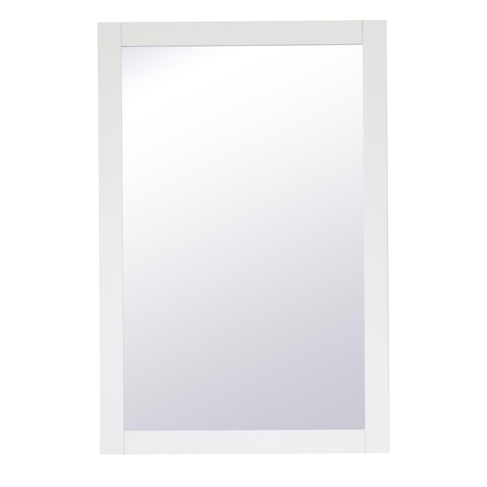 Aqua rectangle vanity mirror 24 inch in White. Picture 1