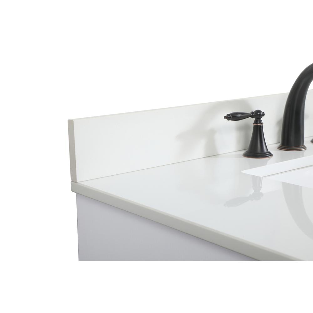 36 inch Single bathroom vanity in white with backsplash. Picture 11