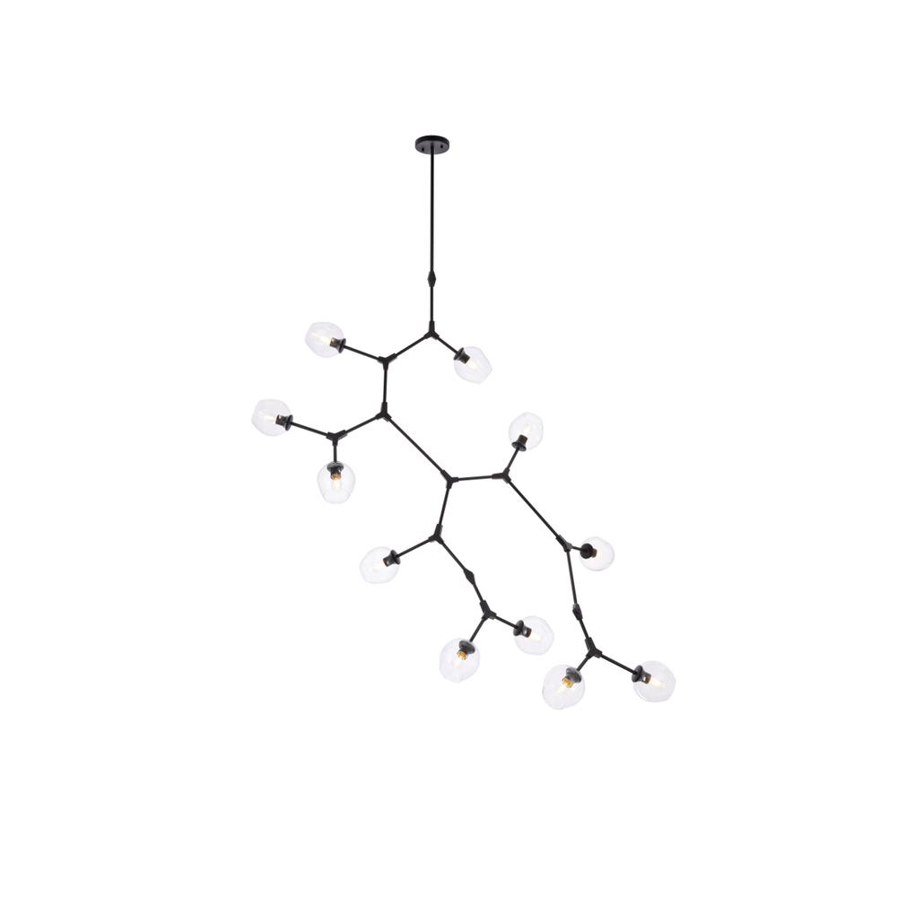 Cavoli 11 lights black chandelier. Picture 1