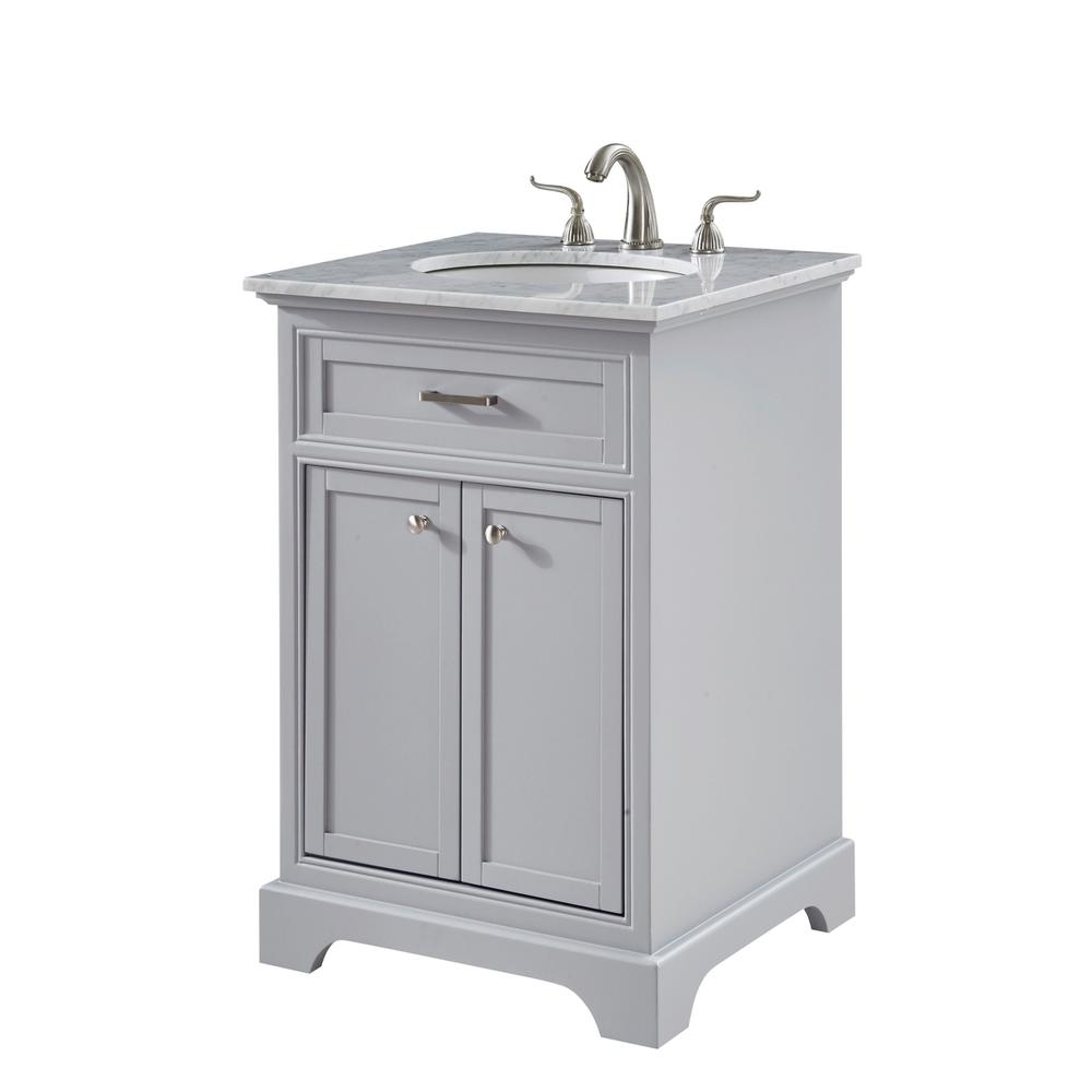 24 In. Single Bathroom Vanity Set In Light Grey. Picture 2