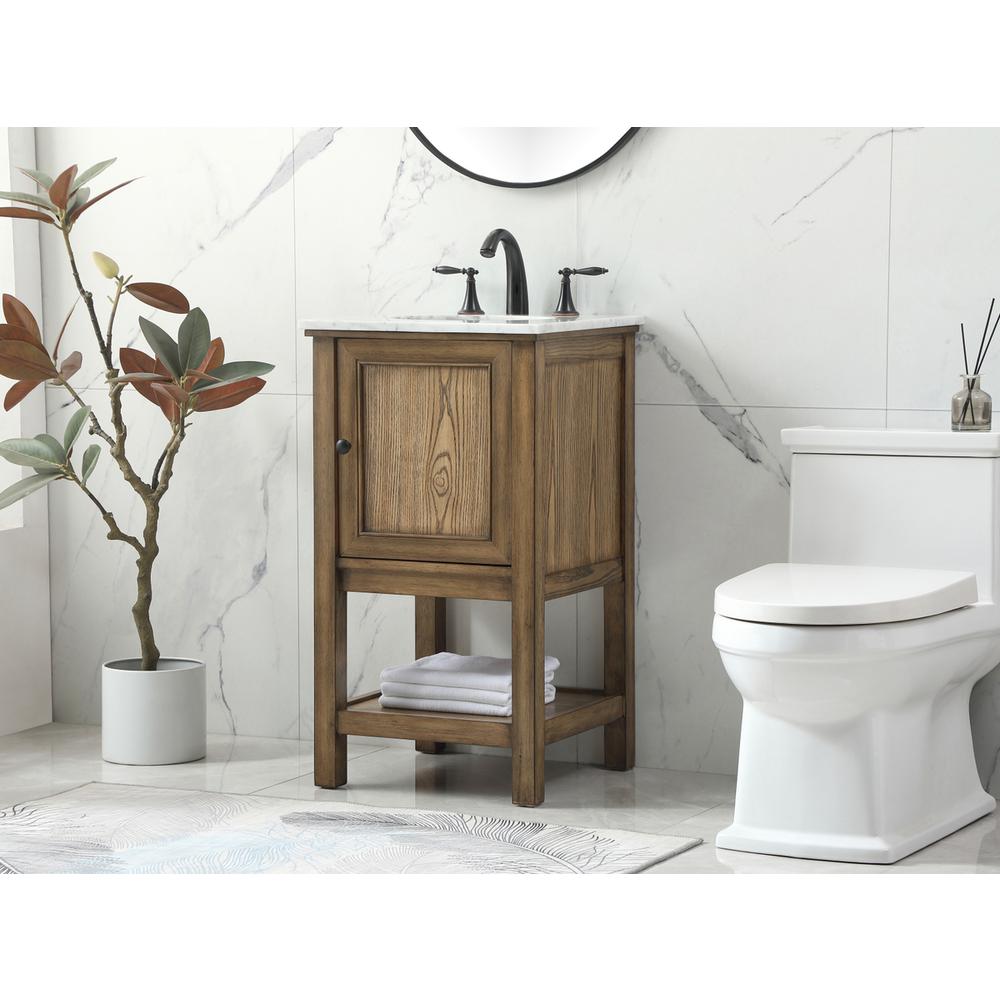 19 inch Single bathroom vanity in driftwood. Picture 2