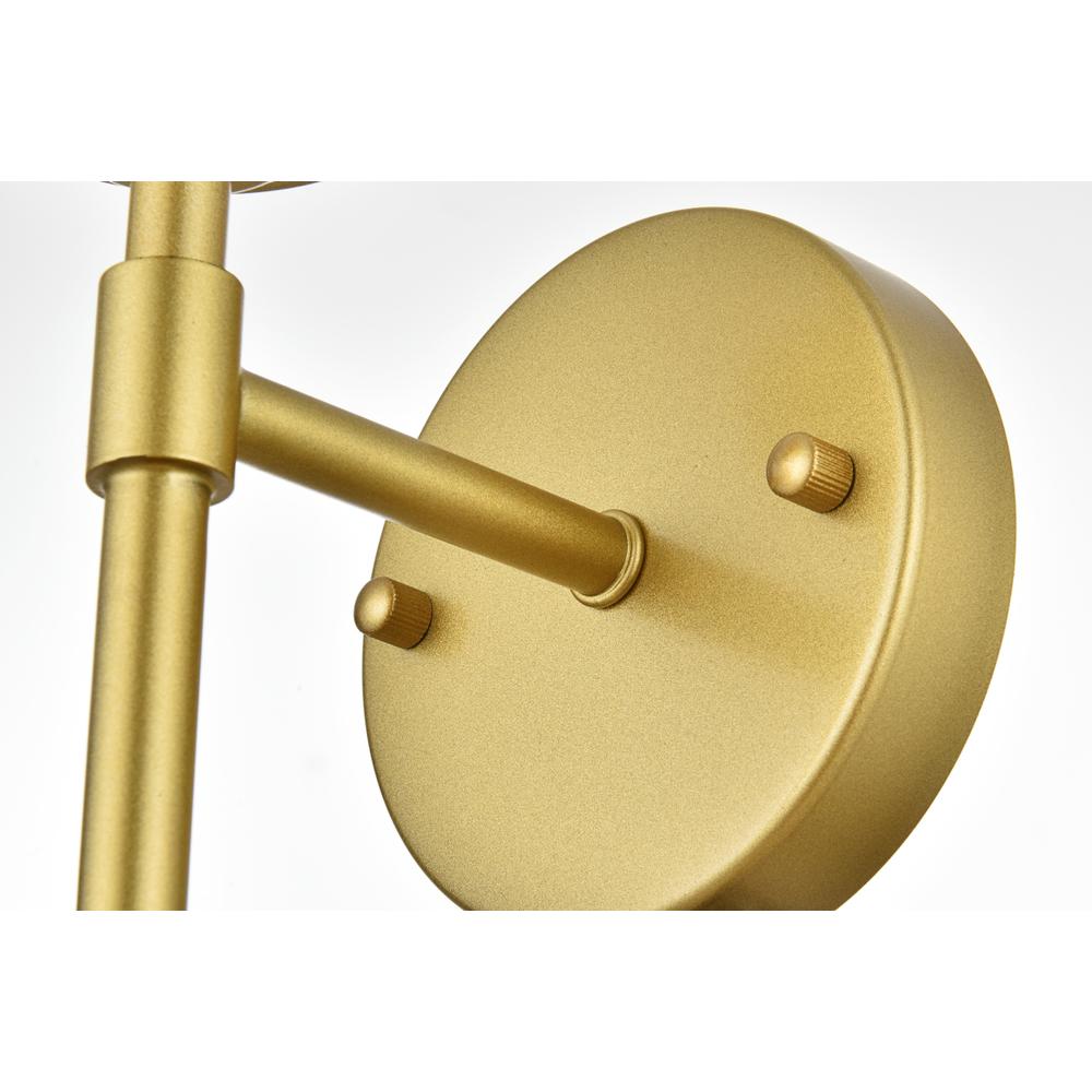 Ingrid 1 light Brass and Clear Bath Sconce. Picture 5