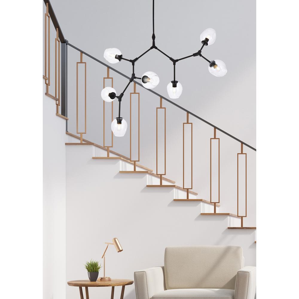 Cavoli 7 lights black chandelier. Picture 7