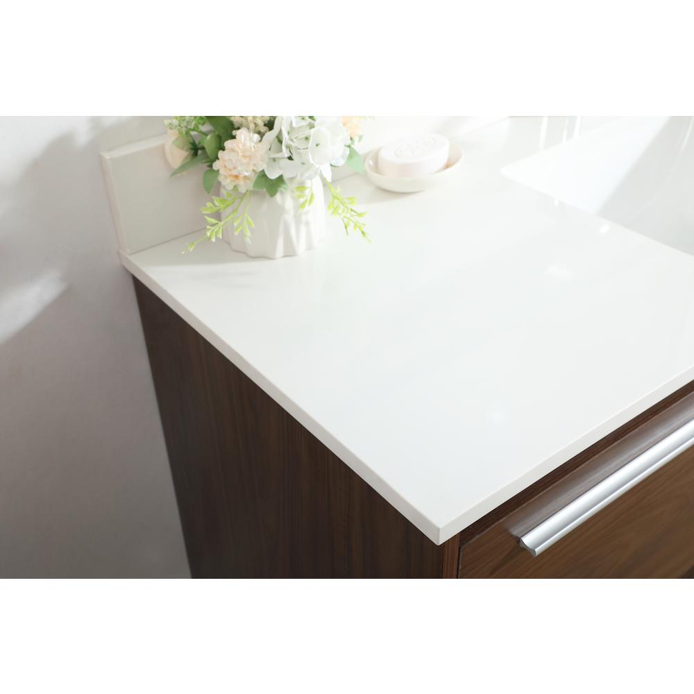 48 inch Single bathroom vanity in walnut with backsplash. Picture 5