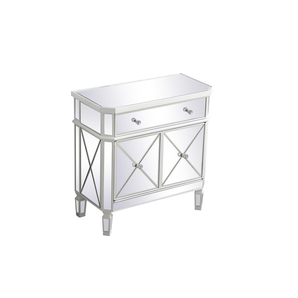 32 inch mirrored cabinet in antique white. Picture 5