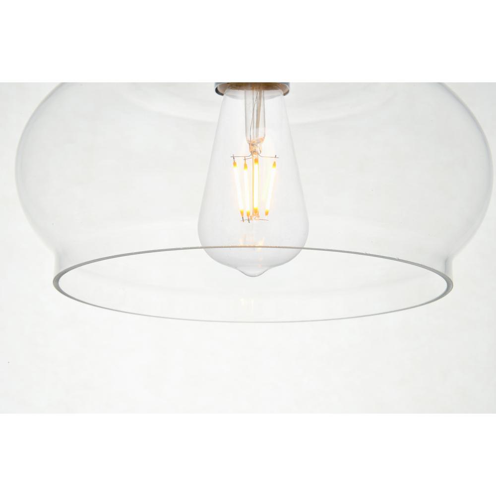 Destry 1 Light Chrome Pendant With Clear Glass. Picture 3