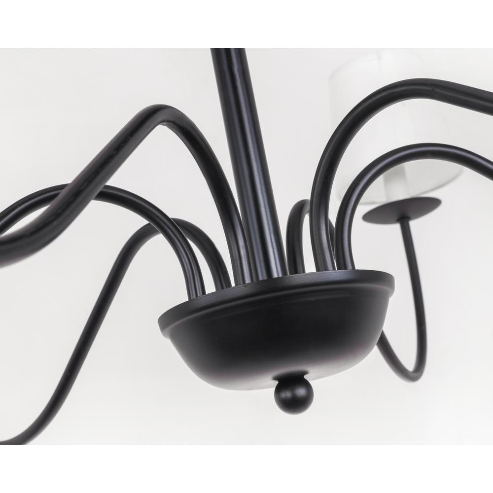 Eclipse 6 light Black and White shade chandelier. Picture 12