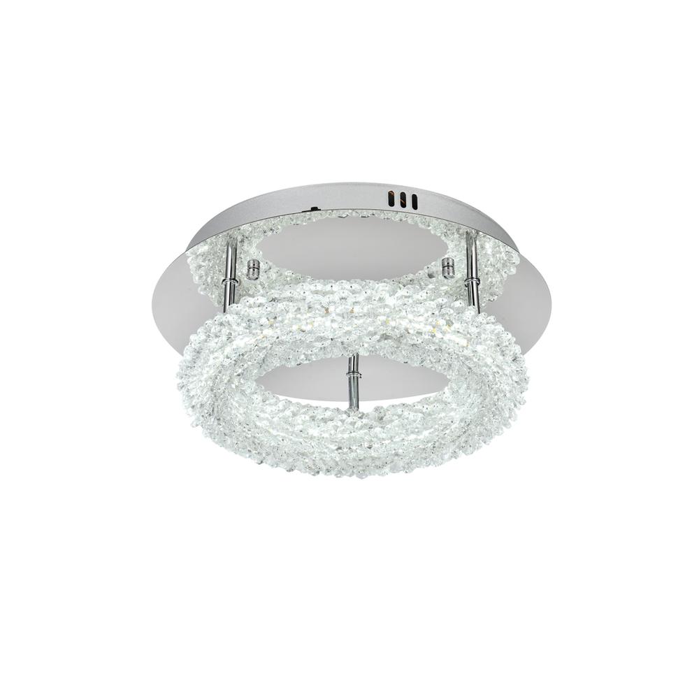 Bowen 14 inch Adjustable LED Flush Mount in Chrome. Picture 3