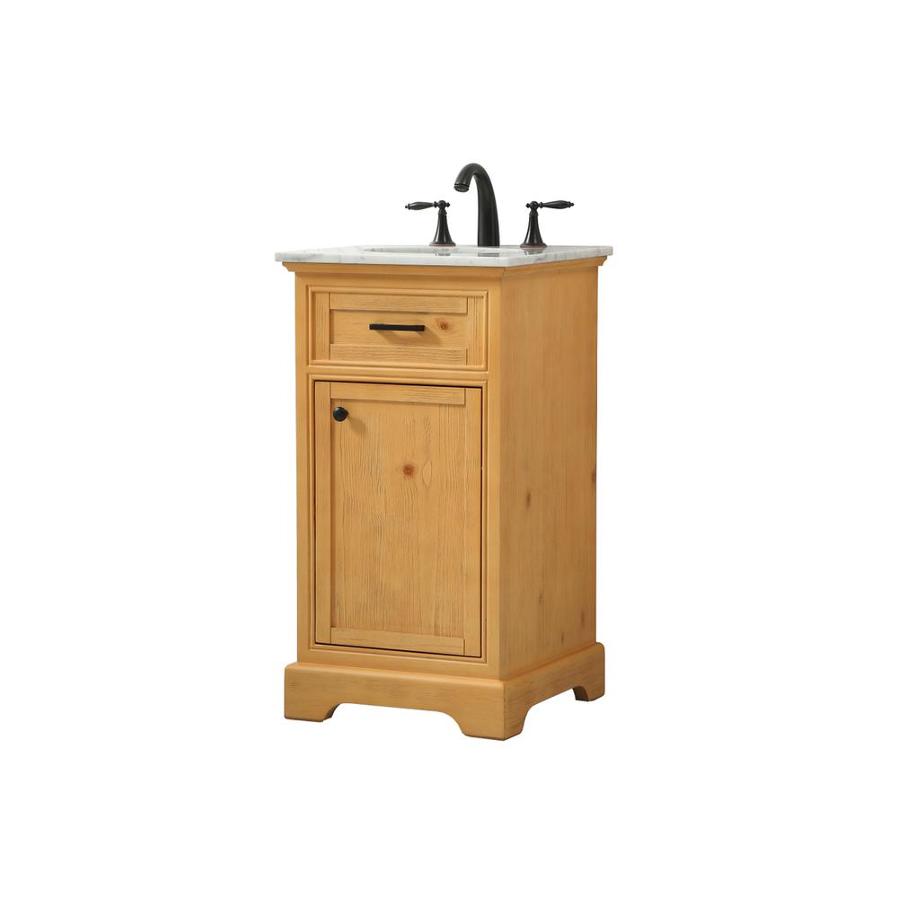 19 inch Single bathroom vanity in natural wood. Picture 7