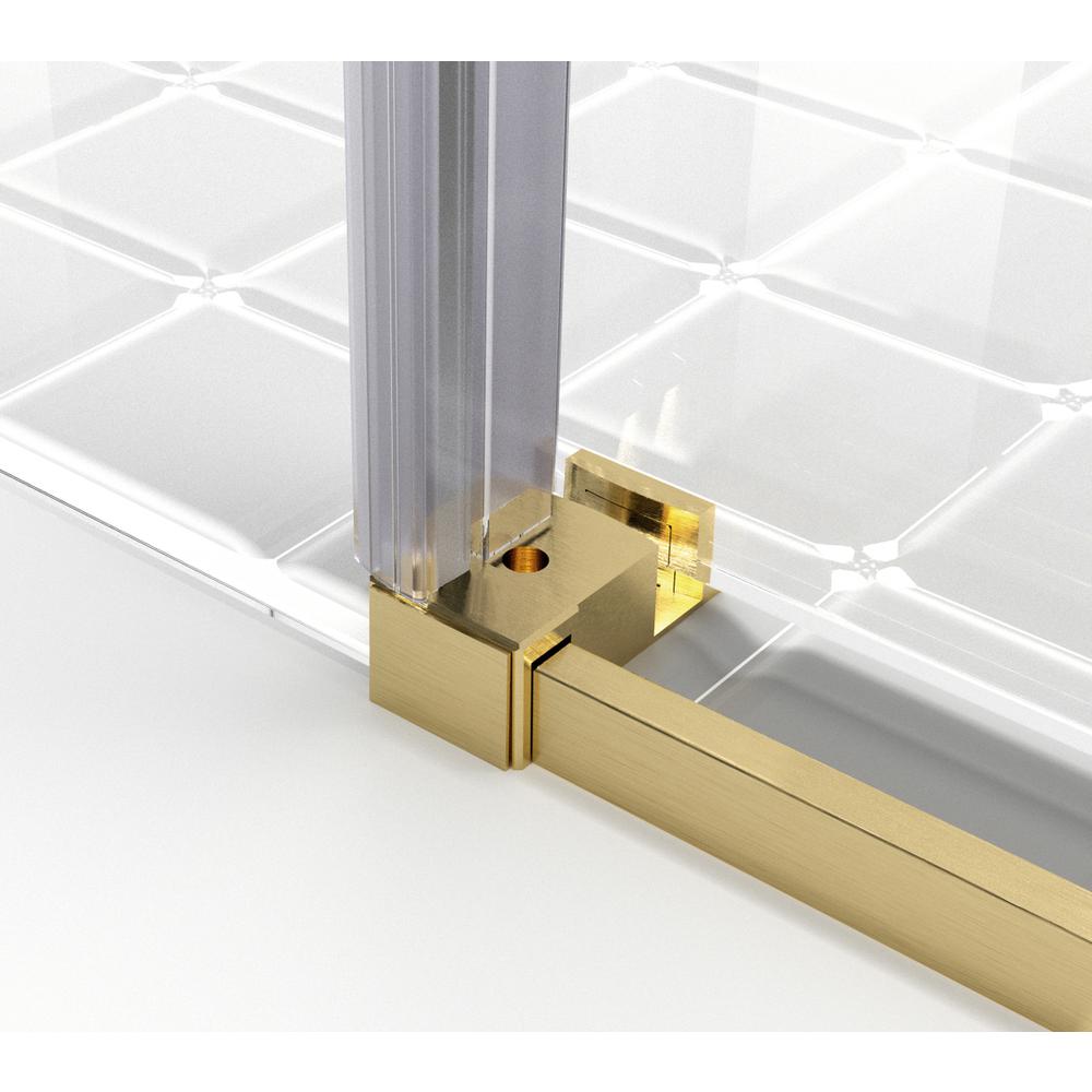 Frameless shower door 60 x 76 Brushed Gold. Picture 9