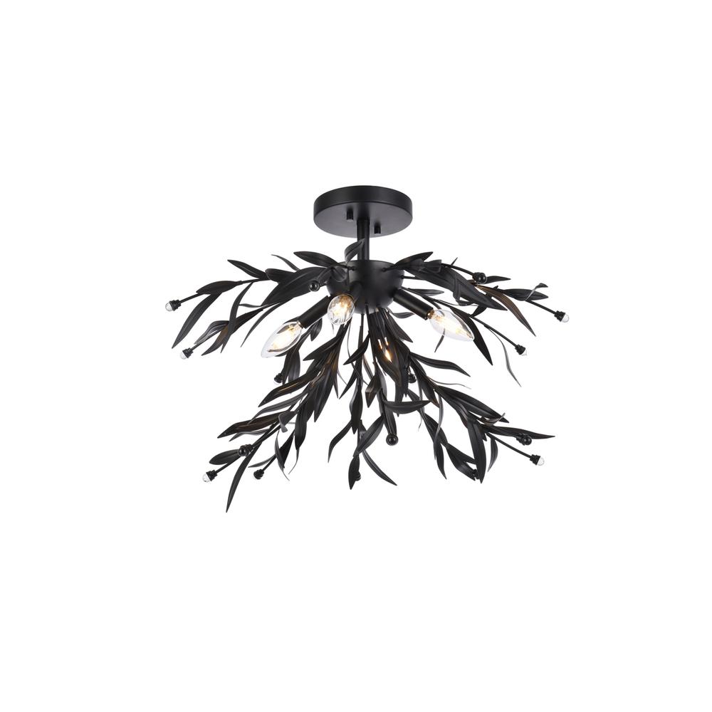 Priscilla 23 inch flush mount in black. Picture 2