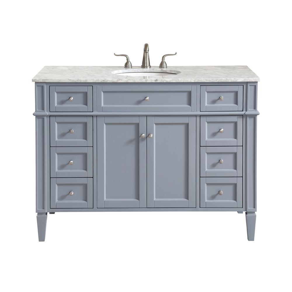 48 In. Single Bathroom Vanity Set In Grey. Picture 1