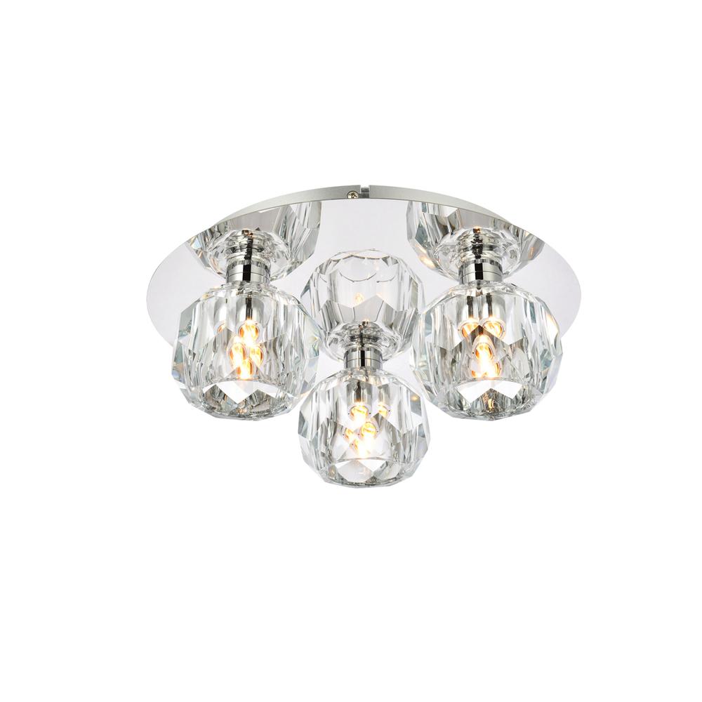 Graham 3 Light Ceiling Lamp in Chrome. Picture 1