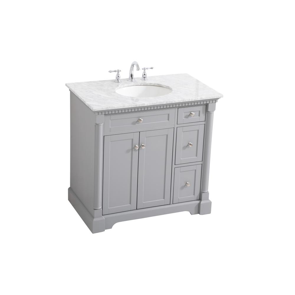 36 inch Single bathroom vanity in  Grey. Picture 8