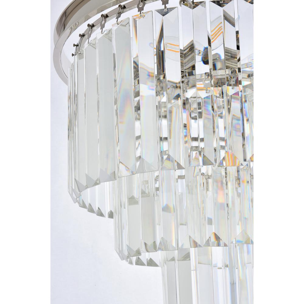 Sydney 9 light polished nickel Chandelier Clear Royal Cut Crystal. Picture 3
