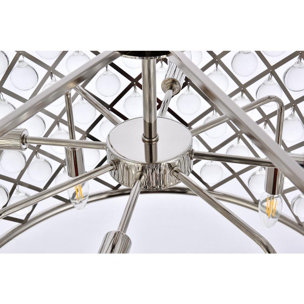 Madison 8 light polished nickel Chandelier Clear Royal Cut Crystal. Picture 5