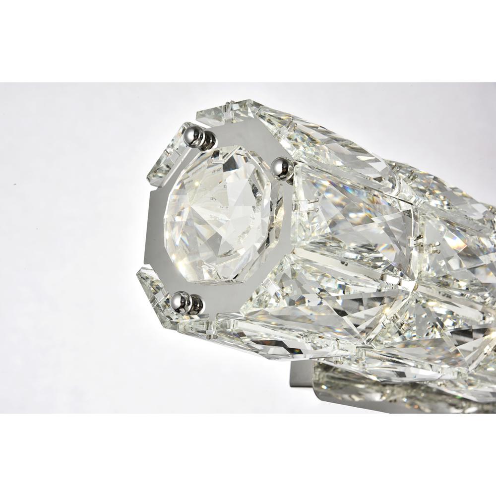 Valetta Integrated Led Chip Light Chrome Wall Sconce Clear Royal Cut Crystal. Picture 4
