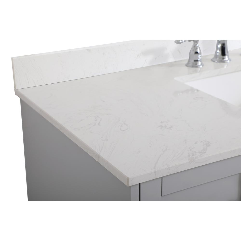 48 inch Single Bathroom Vanity in Grey with Backsplash. Picture 12