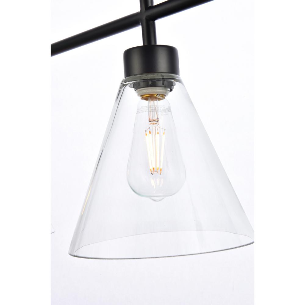 Mera 3 lights black pendant. Picture 5