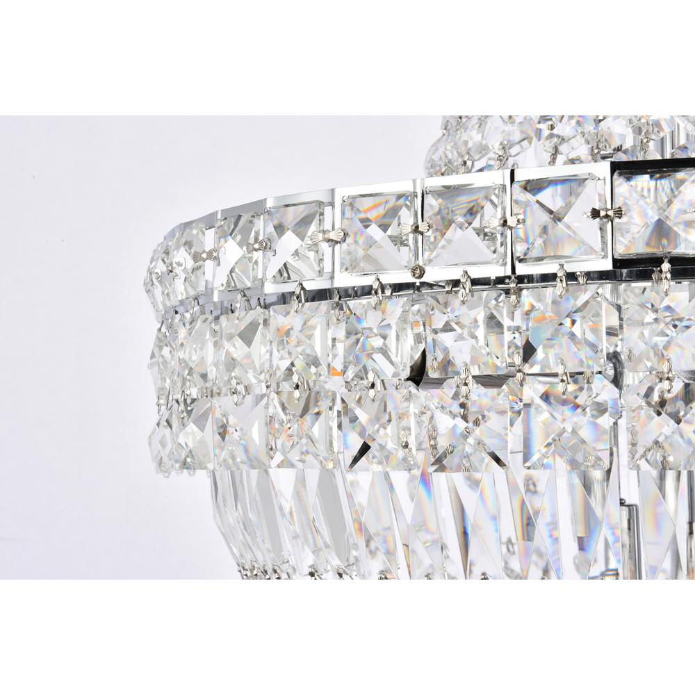 Tranquil 12 light Chrome Pendant Clear Royal Cut Crystal. Picture 4
