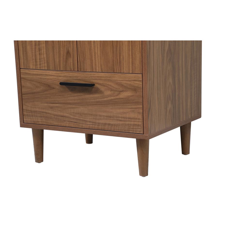 24 inch Single bathroom vanity in walnut brown. Picture 13