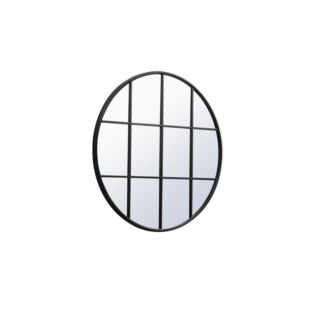 Metal windowpane mirror 42 inch x 42 inch in Black. Picture 5
