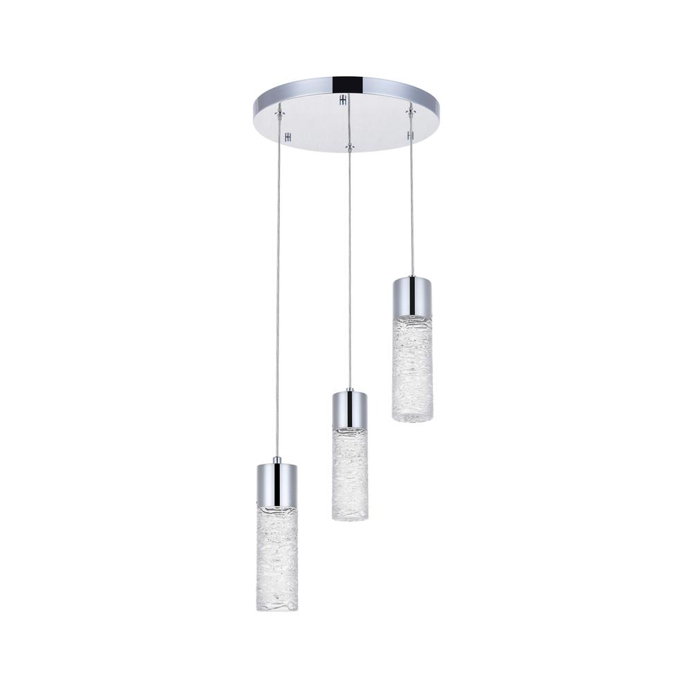 Constellation 3 light Chrome LED Pendant. Picture 2
