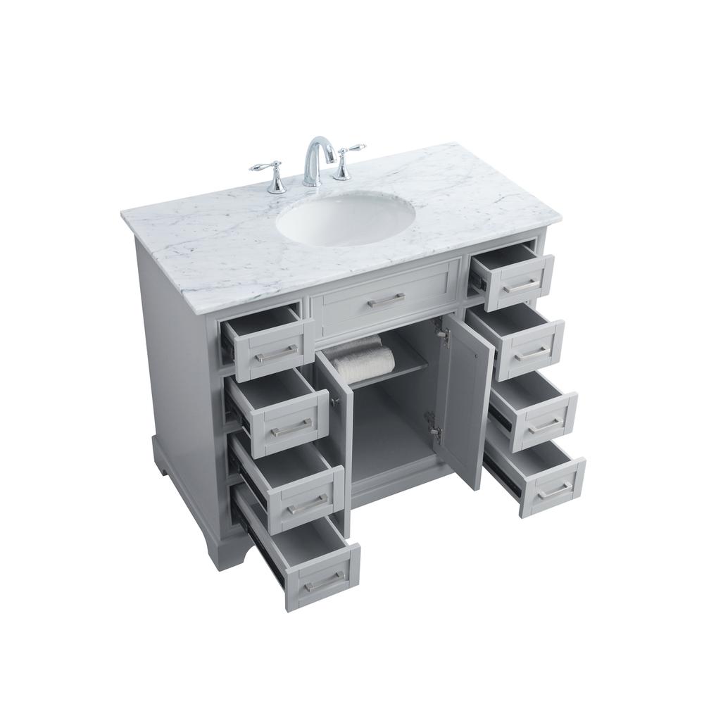42 in. Single Bathroom Vanity set in light grey. Picture 12