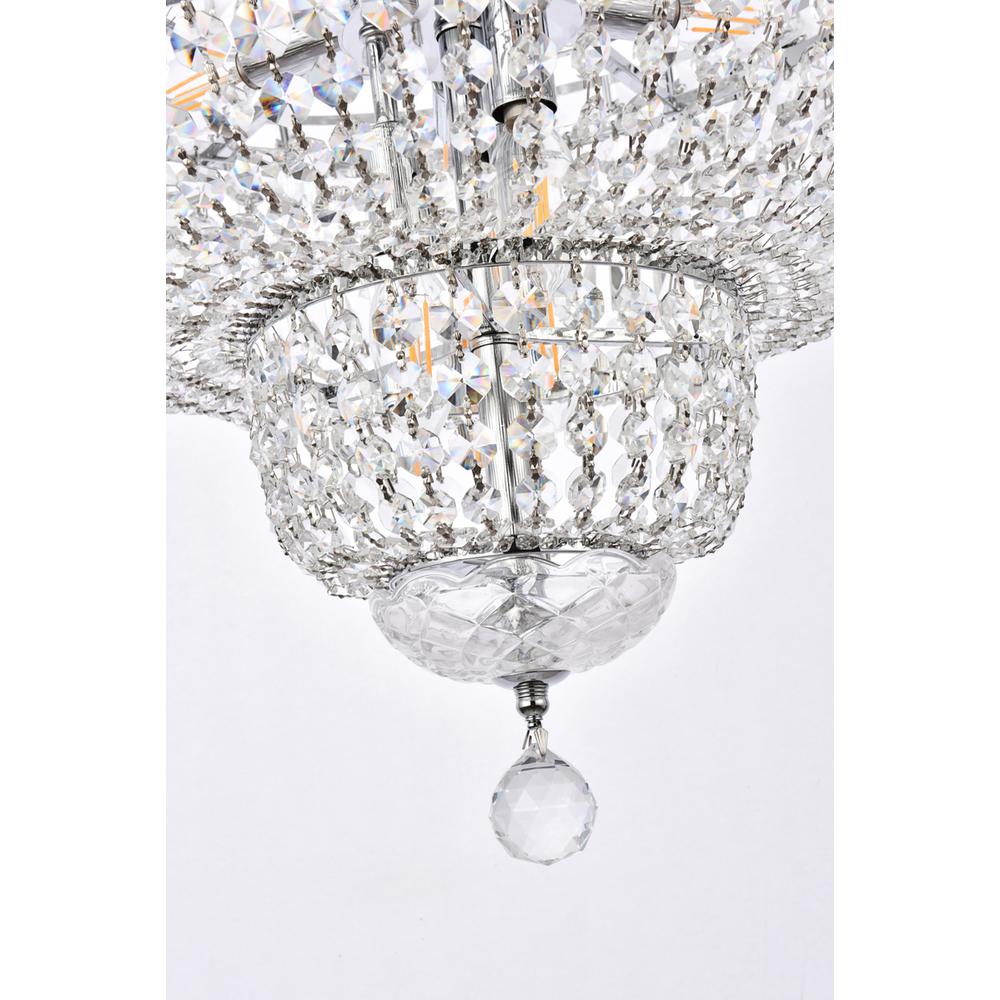 Tranquil 12 light Chrome Pendant Clear Royal Cut Crystal. Picture 3