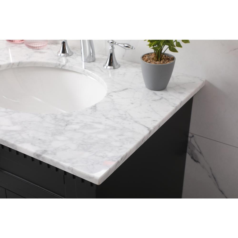 30 inch Single bathroom vanity set in black. Picture 5