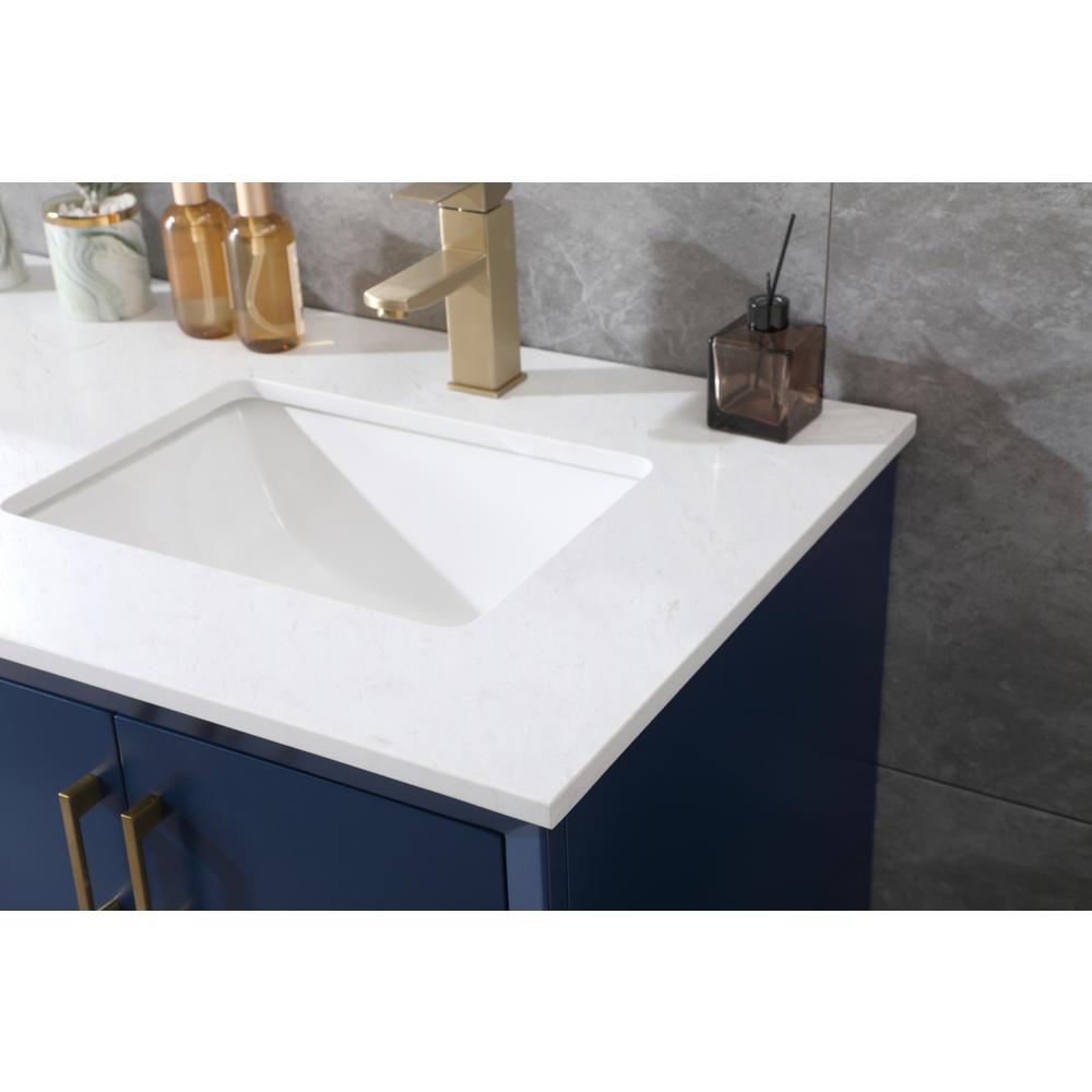 60 Inch Double Bathroom Vanity In Blue. Picture 5