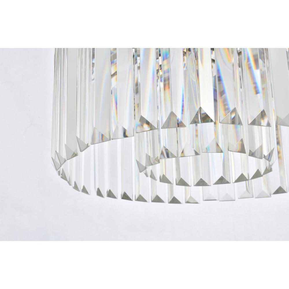 Sydney 6 light polished nickel Pendant Clear Royal Cut Crystal. Picture 3