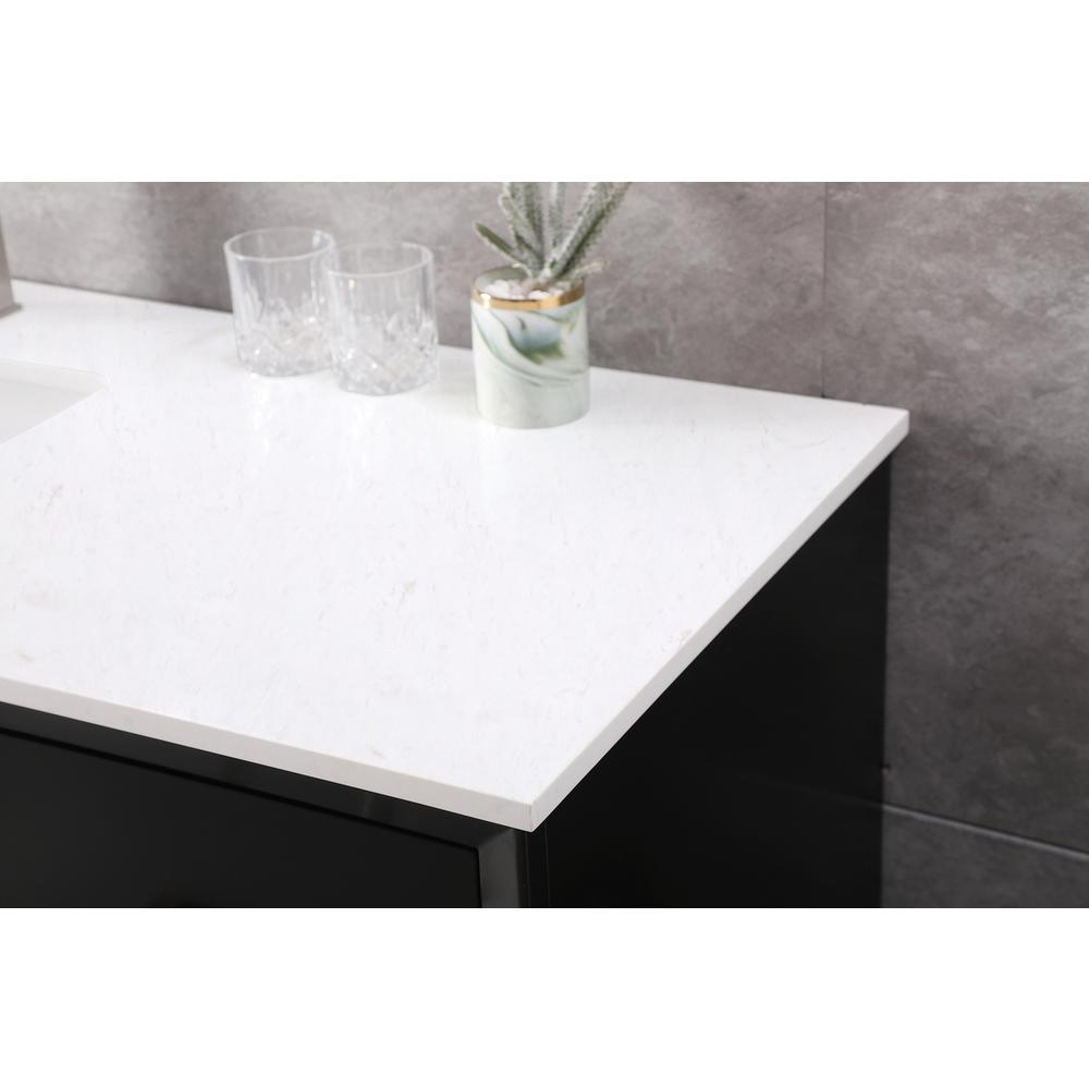60 Inch SIngle Bathroom Vanity In Black. Picture 5