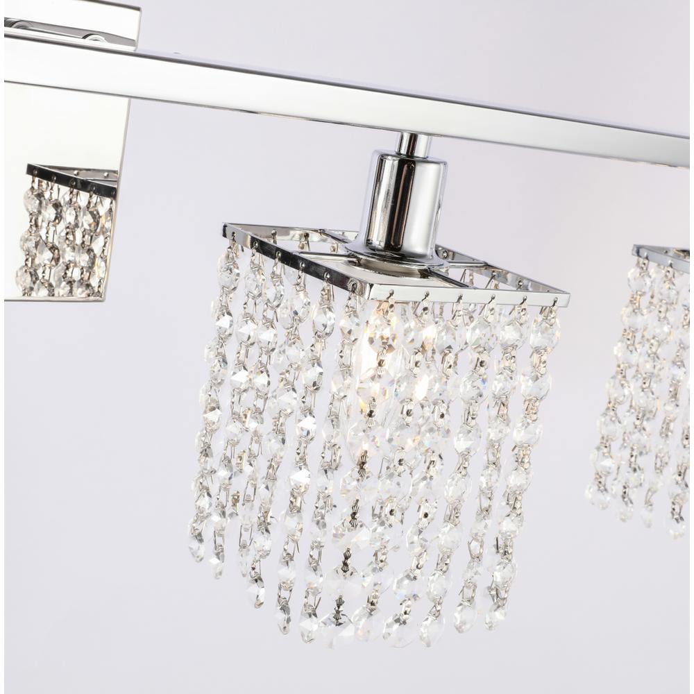 Phineas 4 light Chrome and Clear Crystals wall sconce. Picture 8