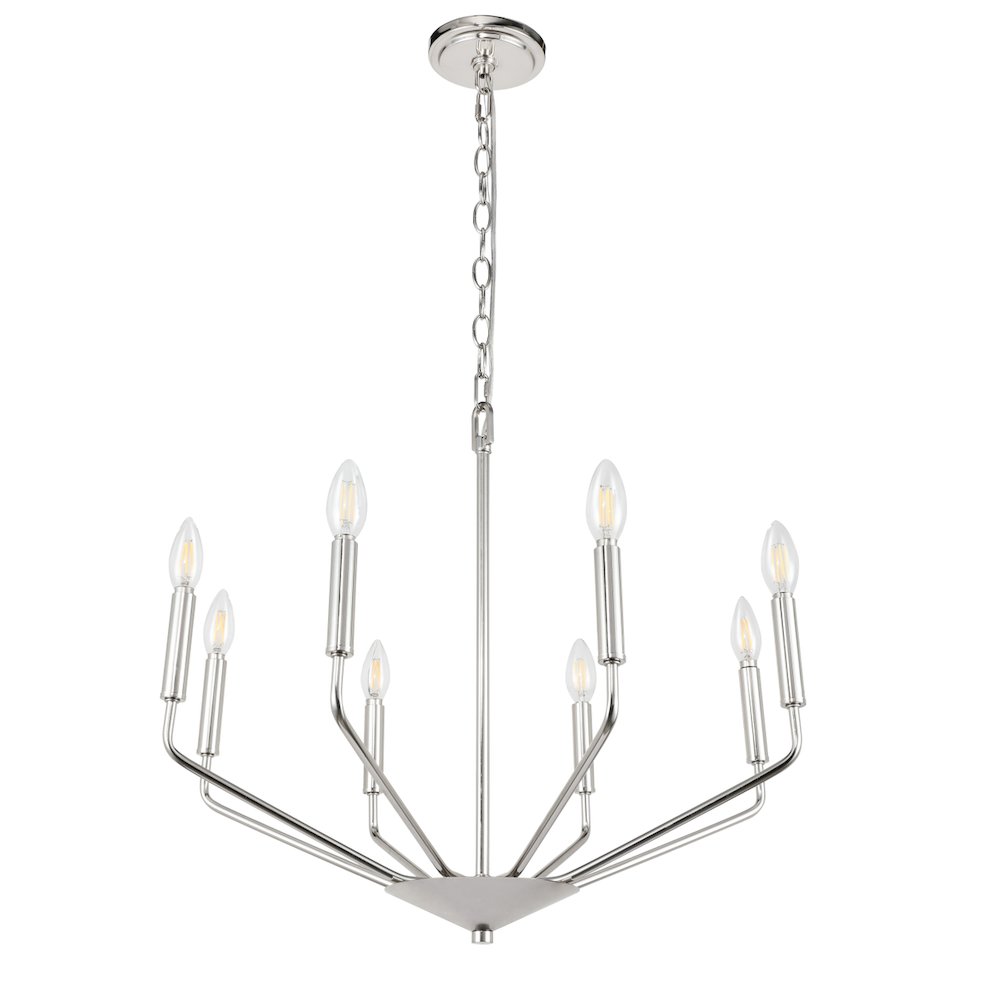 Enzo 8 Light Chrome Pendant. Picture 5