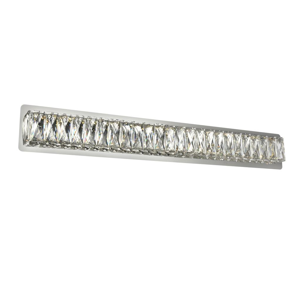 Monroe Integrated Led Chip Light Chrome Wall Sconce Clear Royal Cut Crystal. Picture 2