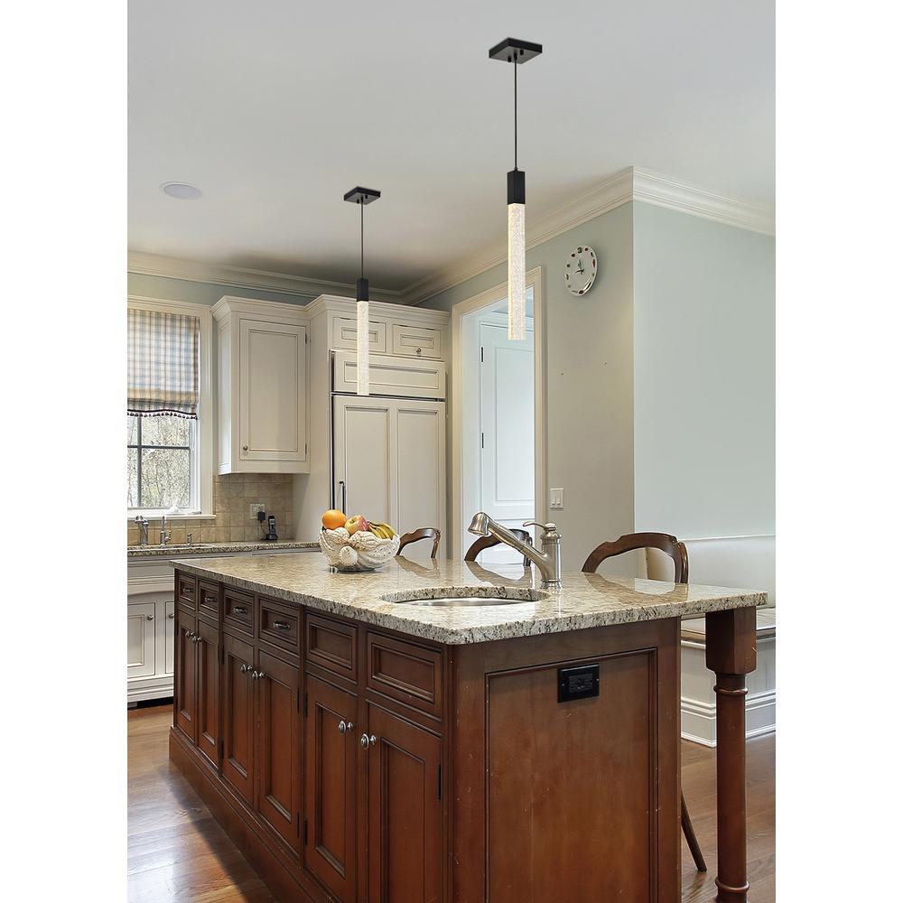 Weston 1 light pendant in black. Picture 8
