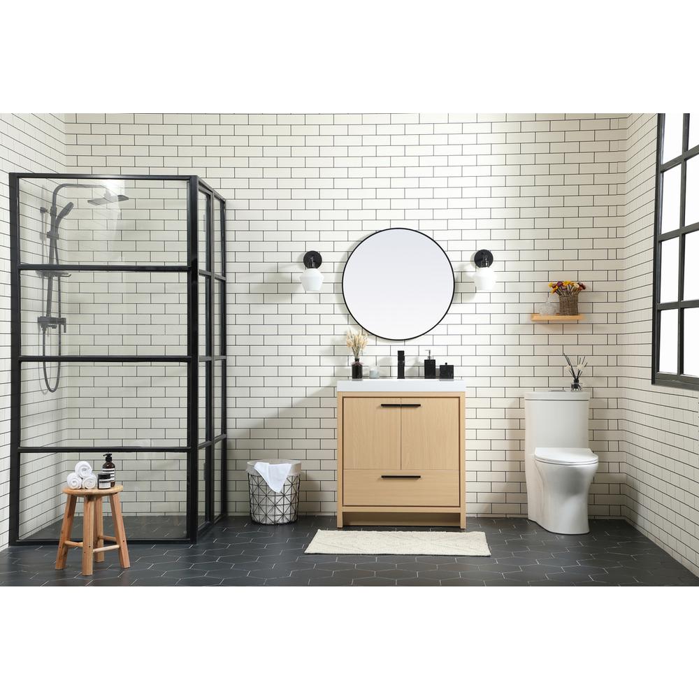 30 inch Single bathroom vanity in Maple. Picture 4