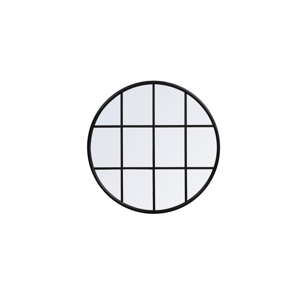 Metal windowpane mirror 32 inch x 32 inch in Black. Picture 1