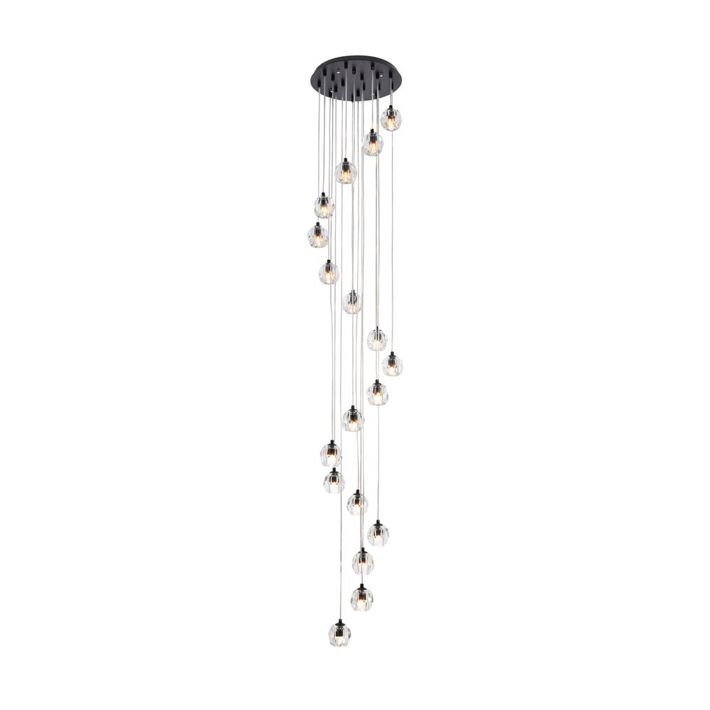 Eren 18 lights Black pendant. Picture 1