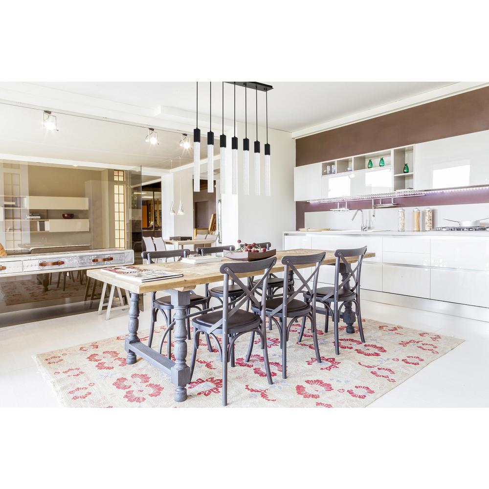 Weston 7 lights pendant in black. Picture 7