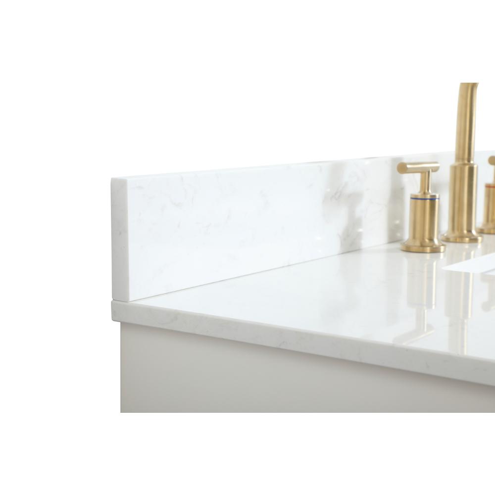 42 inch Single bathroom vanity in white with backsplash. Picture 11