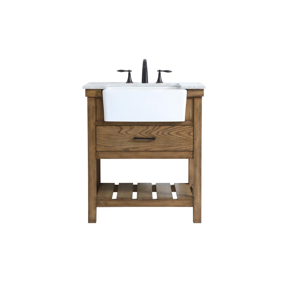 30 inch Single bathroom vanity in driftwood. Picture 1