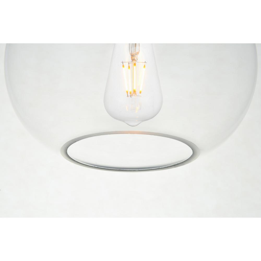 Destry 1 Light Chrome Pendant With Clear Glass. Picture 4