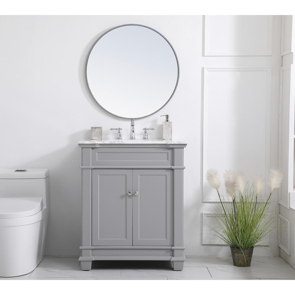 30 inch Single Bathroom Vanity set in Grey. Picture 4